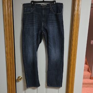 Wrangler Men's Dark Blue Relaxed Jeans